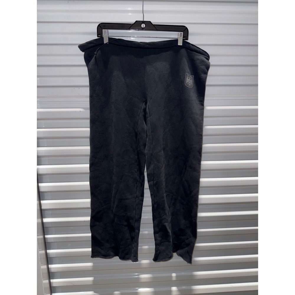 Yeezy Vultures Gosha Rubchinskiy Black Fleece Sweatpants Size 1 Logo Crest